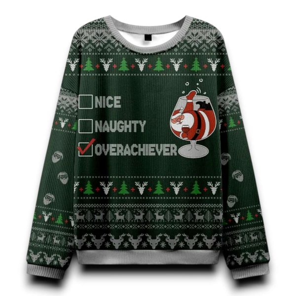 Nice Naughty Overachiever Christmas Ugly Sweater 1