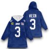 Ny Giants Wilson 3 Captain Football Unisex Blanket Hoodie
