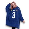 Ny Giants Wilson 3 Captain Football Unisex Blanket Hoodie