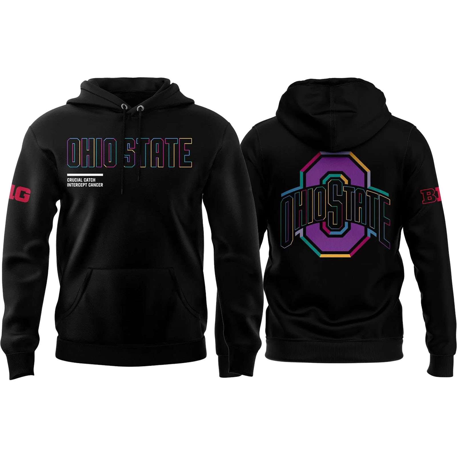 Ohio State Crucial Catch Intercept Cancer 2025 Hoodie Ohio State Crucial Catch Intercept Cancer 2025 Hoodie