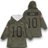 Packers Love 10 Olive Salute To Service Football Blanket Hoodie