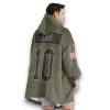 Packers Love 10 Olive Salute To Service Football Blanket Hoodie
