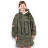 Packers Love 10 Olive Salute To Service Football Blanket Hoodie