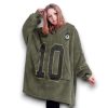 Packers Love 10 Olive Salute To Service Football Blanket Hoodie