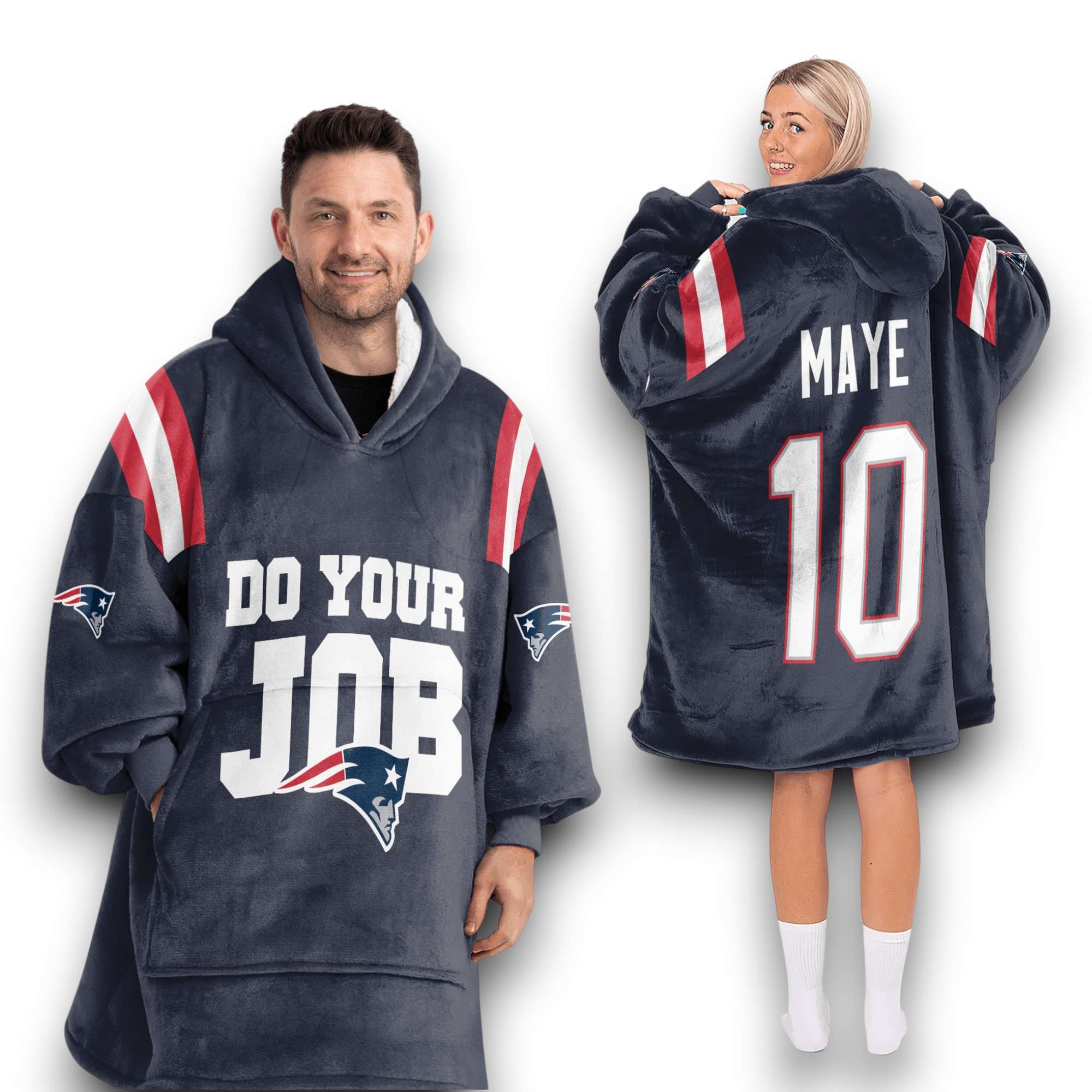 Patriots Do Your Job Maye 10 Football Unisex Blanket Hoodie 2 Patriots Do Your Job Maye 10 Football Unisex Blanket Hoodie