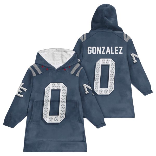 Patriots Football Gonzalez 0 Unisex Blanket Hoodie 1