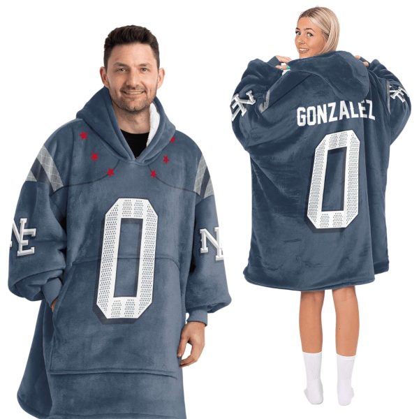 Patriots Football Gonzalez 0 Unisex Blanket Hoodie 2