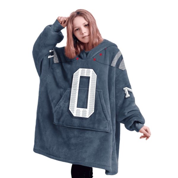 Patriots Football Gonzalez 0 Unisex Blanket Hoodie