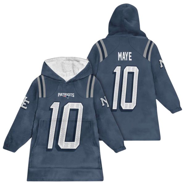 Patriots Football Maye 10 Unisex Blanket Hoodie 1