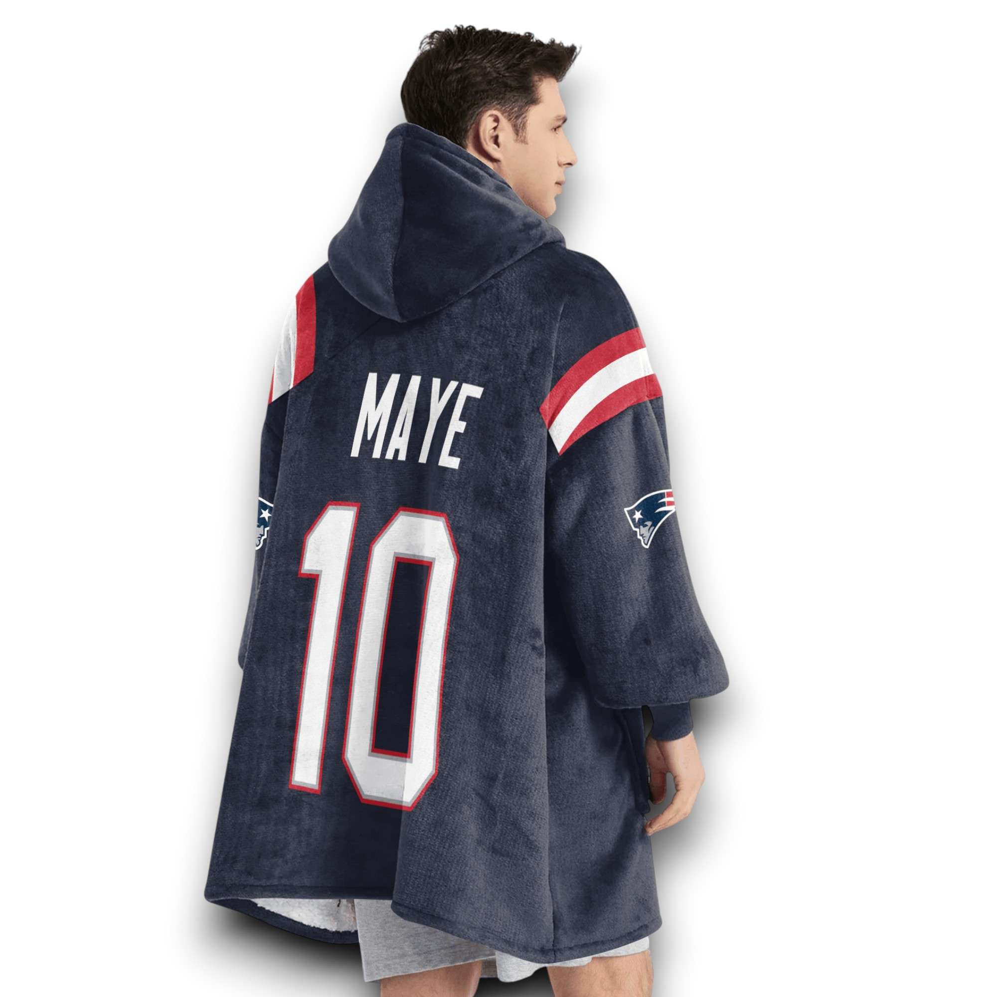 Patriots Go Pats Maye 10 Football Unisex Blanket Hoodie 4 Patriots Go Pats Maye 10 Football Unisex Blanket Hoodie