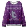 Penguin Overstimulated But Festive Christmas Ugly Sweater