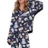Polar Express Christmas Silky Satin Pajama Set For Women