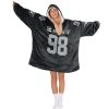 Raiders Crosby 98 Captain Football Unisex Blanket Hoodie