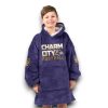 Ravens Jackson 8 Charm City Football Unisex Blanket Hoodie