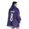 Ravens Jackson 8 Nobody Cares Work Harder Football Unisex Blanket Hoodie