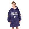 Ravens Jackson 8 Nobody Cares Work Harder Football Unisex Blanket Hoodie