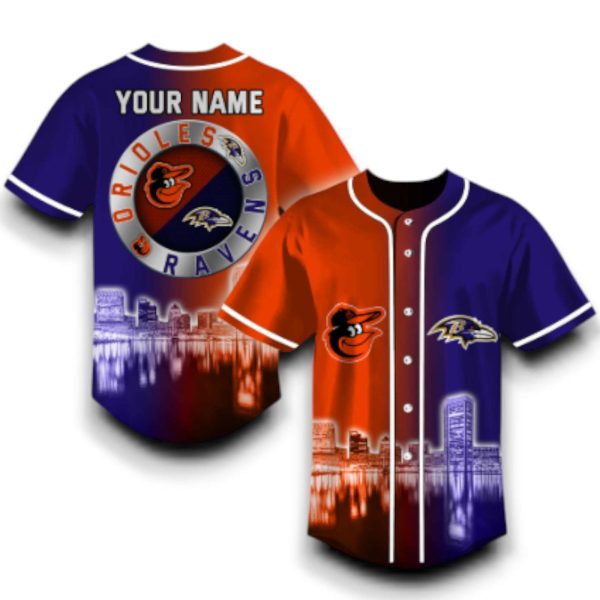 Ravens x Orioles Customize 3D Baseball Jersey 2025