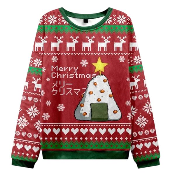 Rice Ball Merry Christmas Ugly Sweater 2