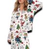 Rudolph The Red Nosed Reindeer Christmas Silky Satin Pajama Set