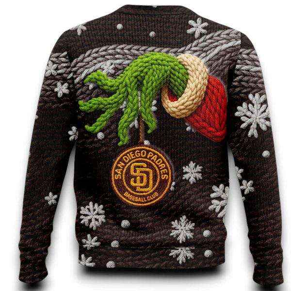 SD Padres 55th Anniversary Grnch Ugly Christmas Sweater 2025