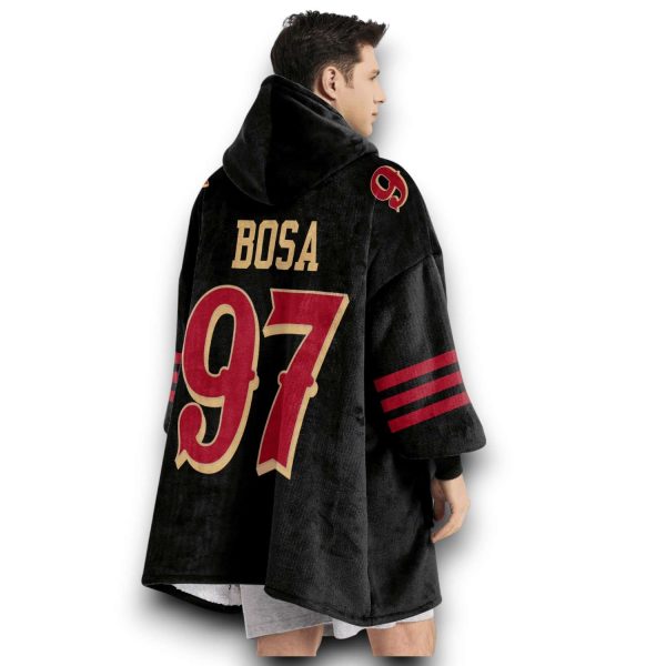SF 49ers Faithful Bosa 97 Football Unisex Blanket Hoodie