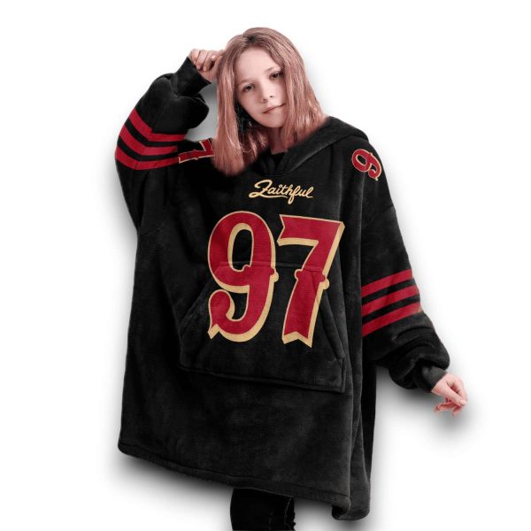 SF 49ers Faithful Bosa 97 Football Unisex Blanket Hoodie