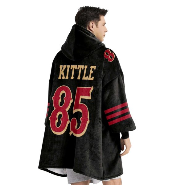 SF 49ers Faithful Kittle 85 Football Unisex Blanket Hoodie