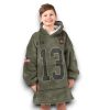 SF 49ers Purdy 13 Olive Salute To Service Football Blanket Hoodie