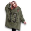 SF 49ers Purdy 13 Olive Salute To Service Football Blanket Hoodie