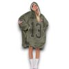 SF 49ers Purdy 13 Olive Salute To Service Football Blanket Hoodie