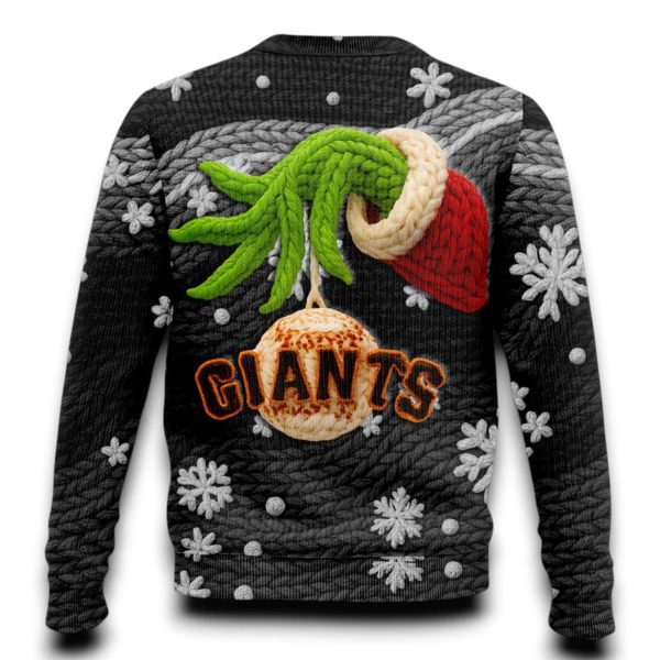 SF Giants 142nd Anniversary Grnch Ugly Christmas Sweater 2025
