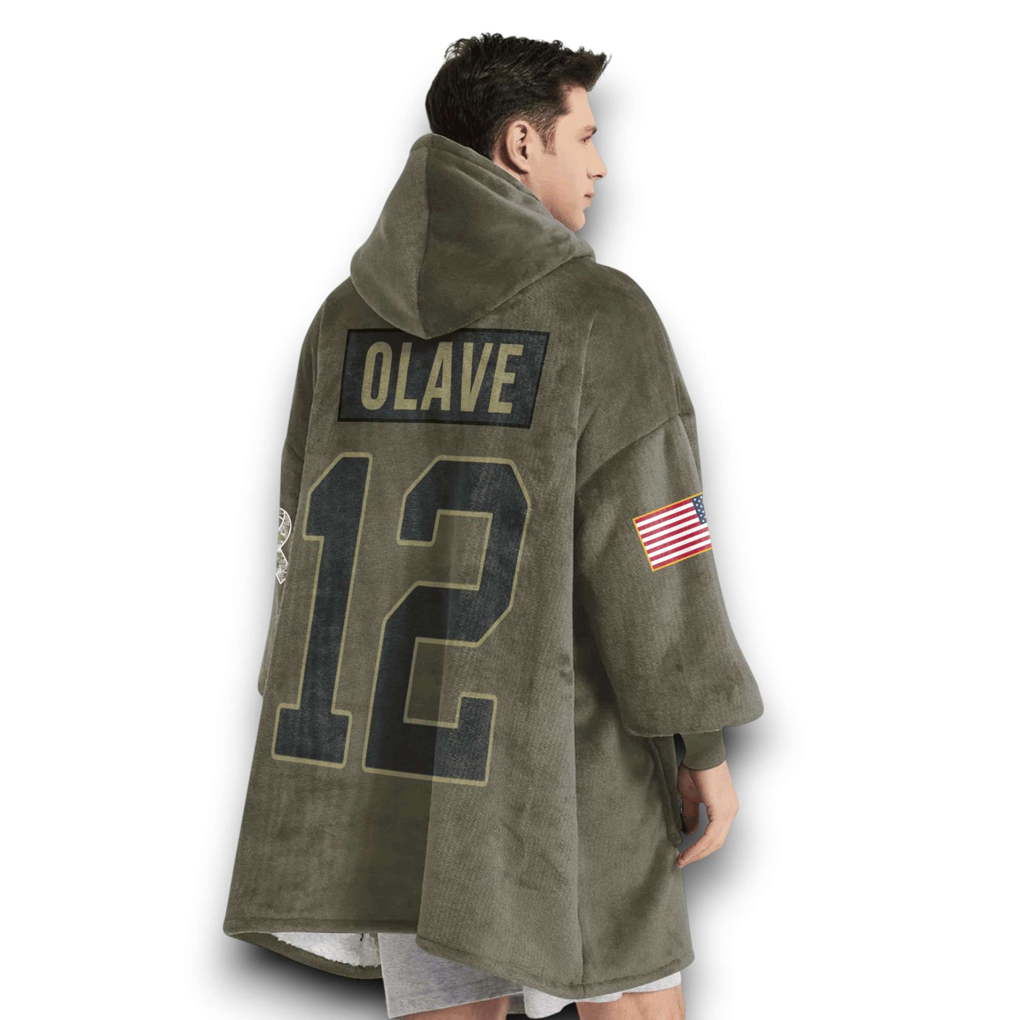 Saints Olavl 12 Olive Salute To Service Football Unisex Blanket Hoodie 4 Saints Olavl 12 Olive Salute To Service Football Unisex Blanket Hoodie
