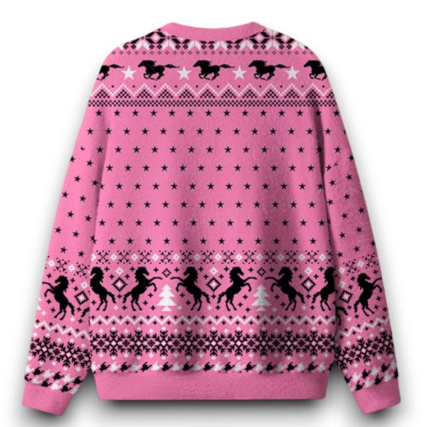 Save A Horse Ride A Mustache Christmas Ugly Sweater