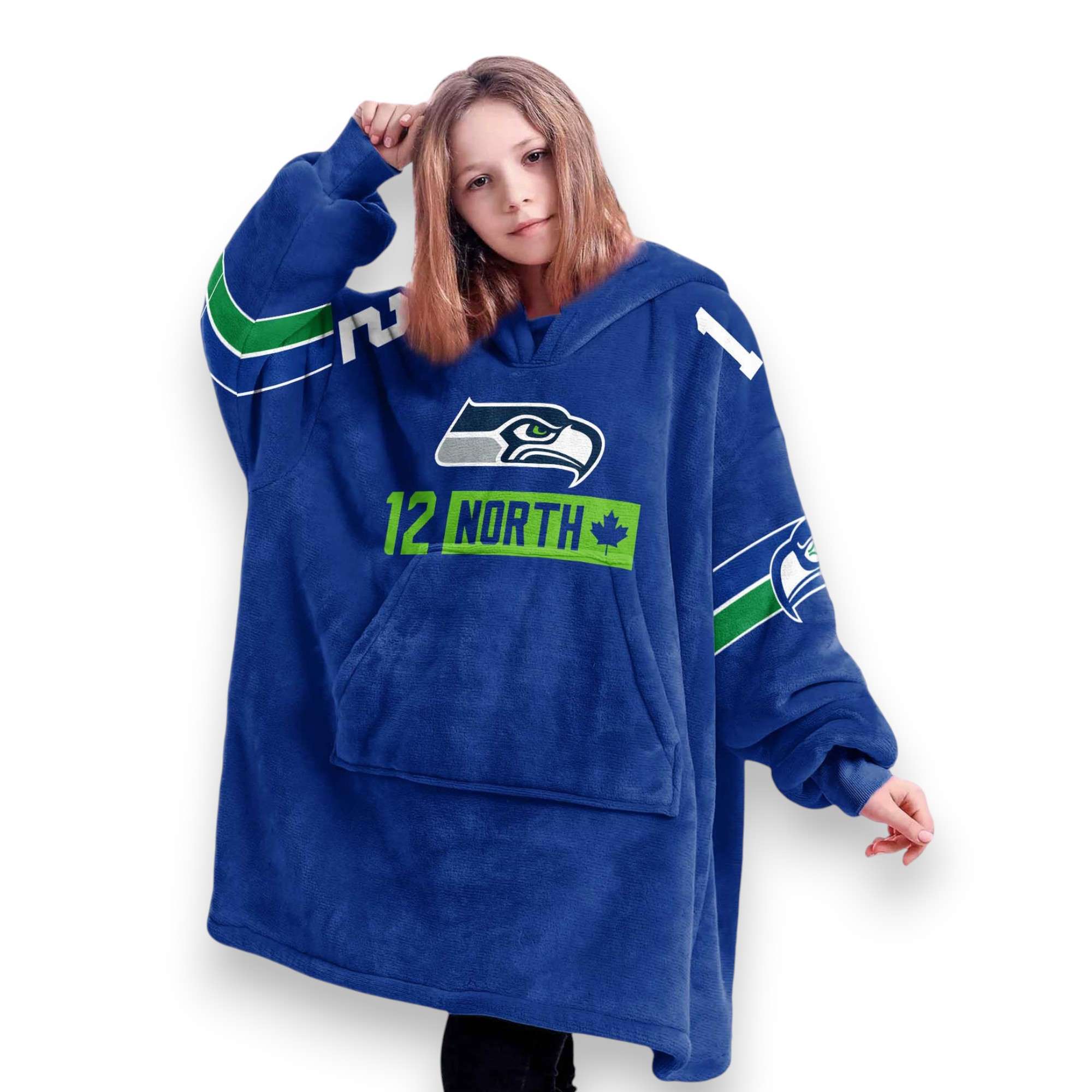 Seahawks 12 North Fan 12 Football Unisex Blanket Hoodie 4 Seahawks 12 North Fan 12 Football Unisex Blanket Hoodie