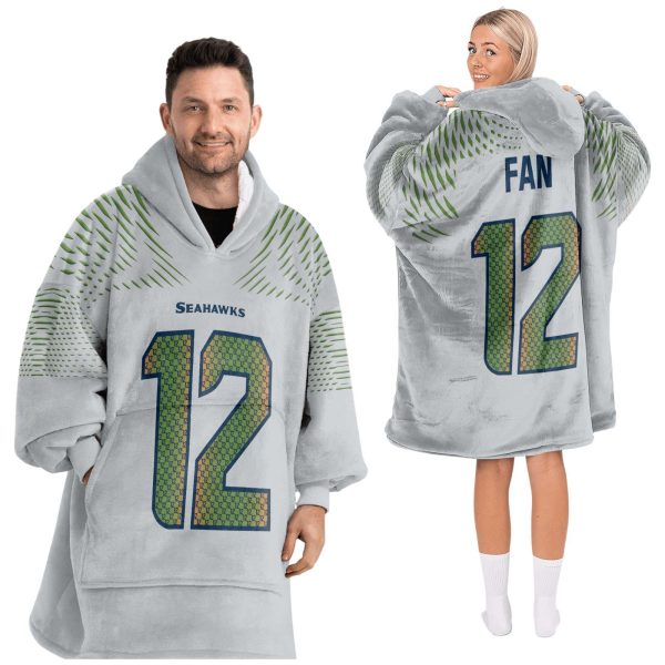 Seahawks Football Fan 12 Unisex Blanket Hoodie 2