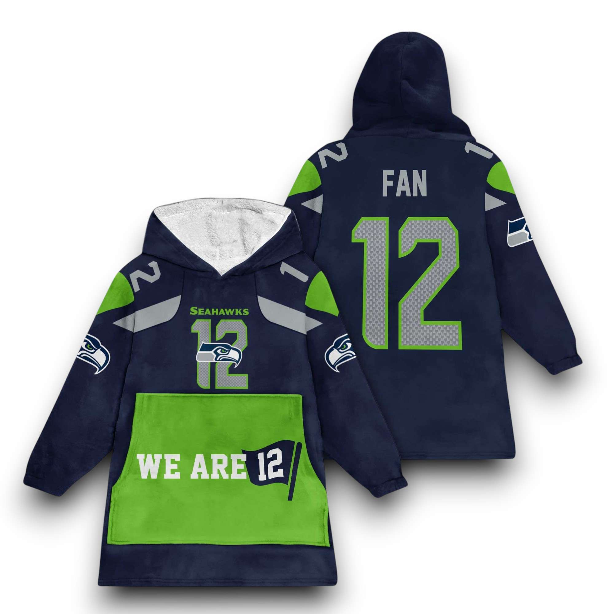 Seahawks We Are 12 Fan 12 Football Unisex Blanket Hoodie 1 Seahawks We Are 12 Fan 12 Football Unisex Blanket Hoodie