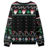 Skeleton Powered By Coffee And Candy Canes Ugly Christmas Sweater