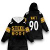 Steelers Steel Mode Watt 90 Football Unisex Blanket Hoodie