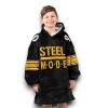 Steelers Steel Mode Watt 90 Football Unisex Blanket Hoodie