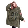 Steelers Watt 90 Olive Salute To Service Football Unisex Blanket Hoodie 6 Steelers Watt 90 Olive Salute To Service Football Unisex Blanket Hoodie