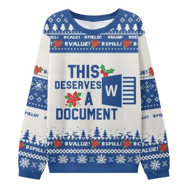 This Deserves A Document Ugly Christmas Sweater