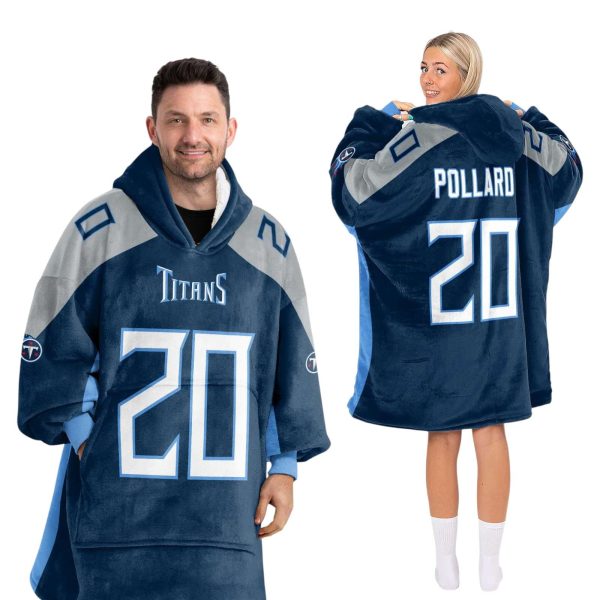 Titans Football Pollard 20 Unisex Blanket Hoodie 2