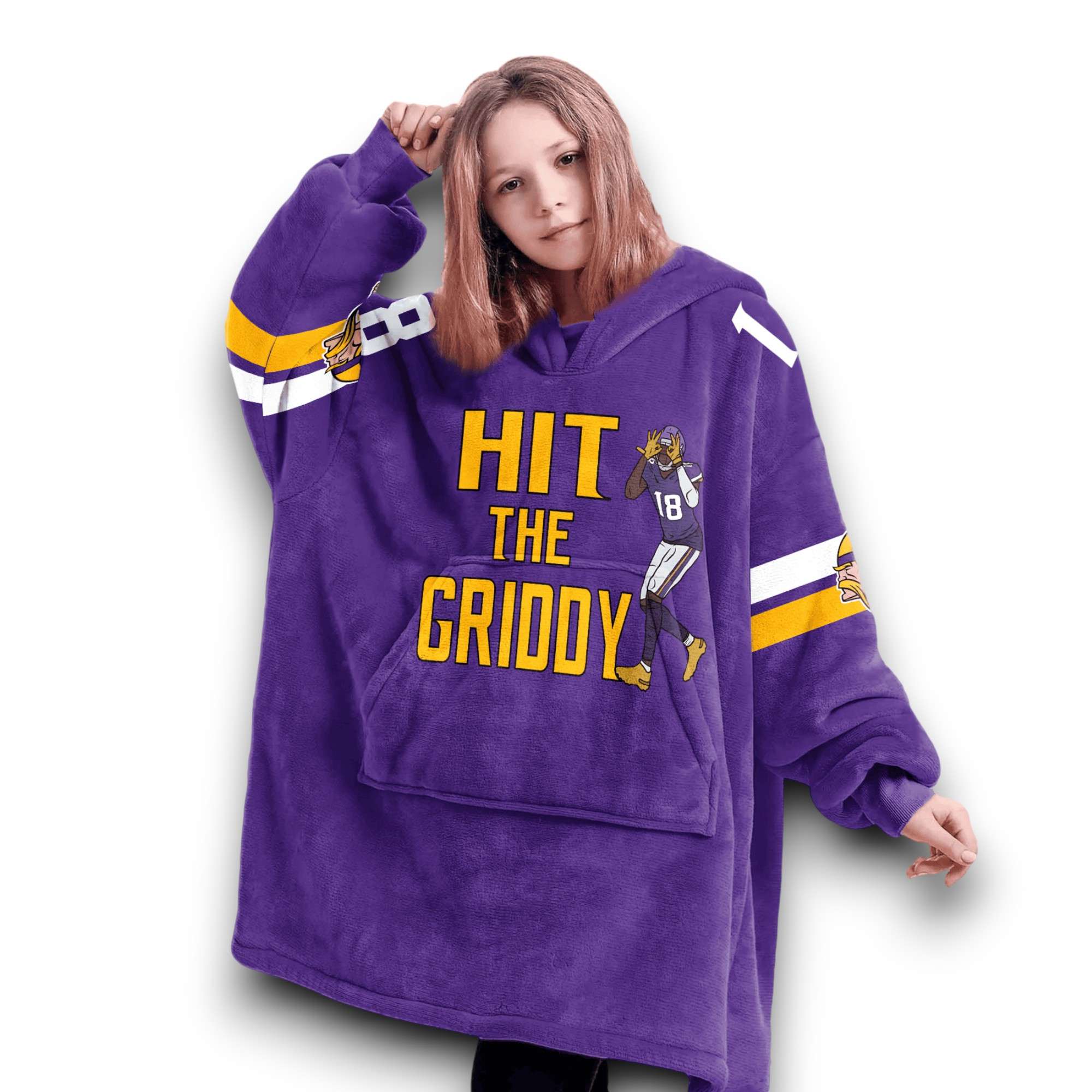 Vikings Hit The Griddy Jefferson 18 Football Unisex Blanket Hoodie 6 Vikings Hit The Griddy Jefferson 18 Football Unisex Blanket Hoodie