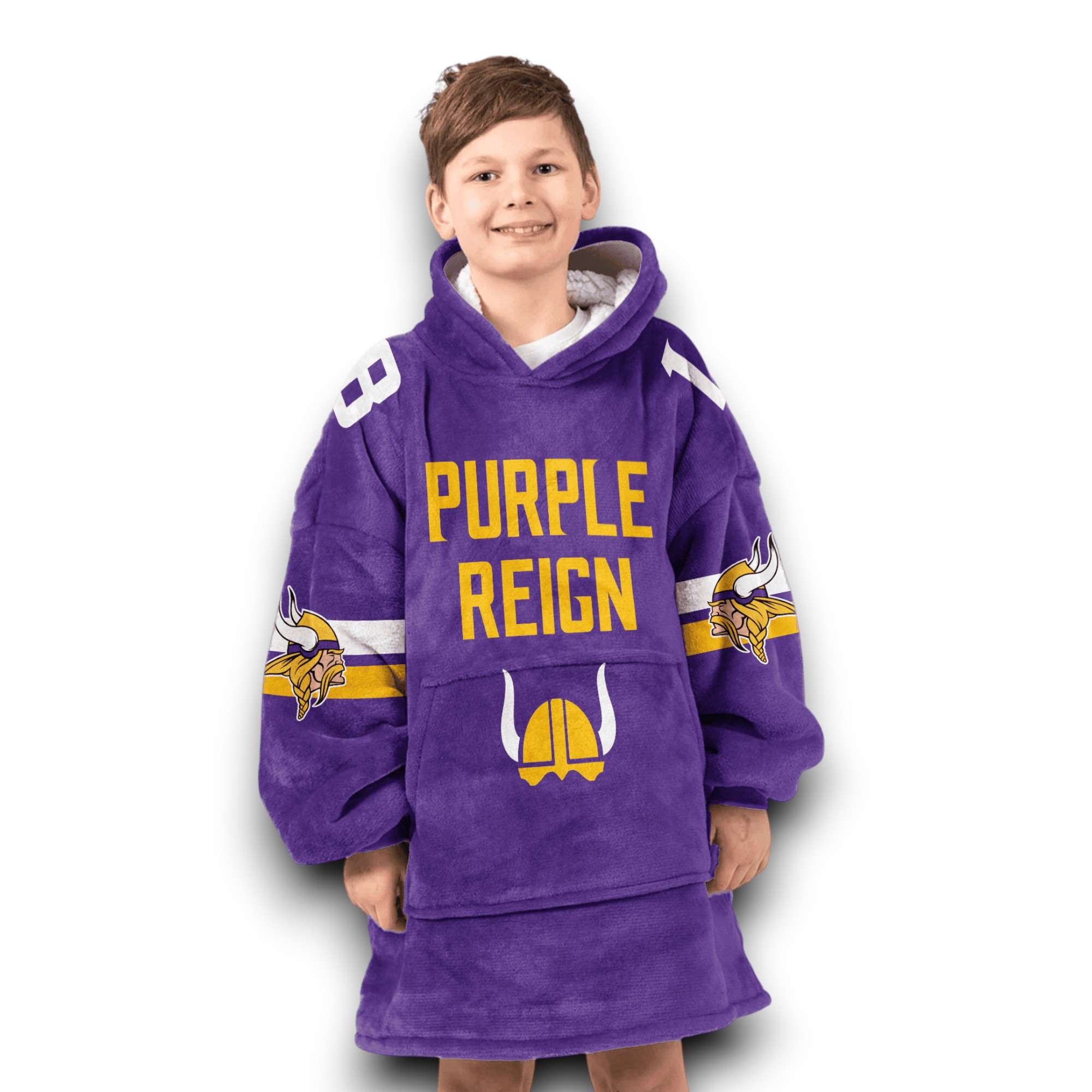 Vikings Purple Reign Jefferson 18 Football Unisex Blanket Hoodie 5 Vikings Purple Reign Jefferson 18 Football Unisex Blanket Hoodie
