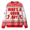 Whos A Good Boy Christmas Ugly Sweater 1