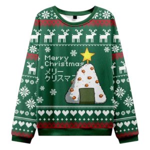 Rice Ball Merry Christmas Ugly Sweater 1