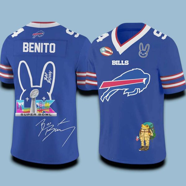 Bills Bad Bunny Super Bowl Football Jersey