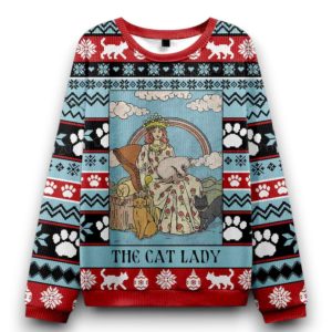 The Cat Lady Christmas Ugly Sweater